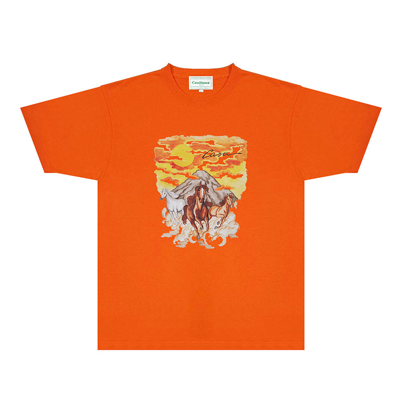 Casablanca T Shirts Fashion Print Street