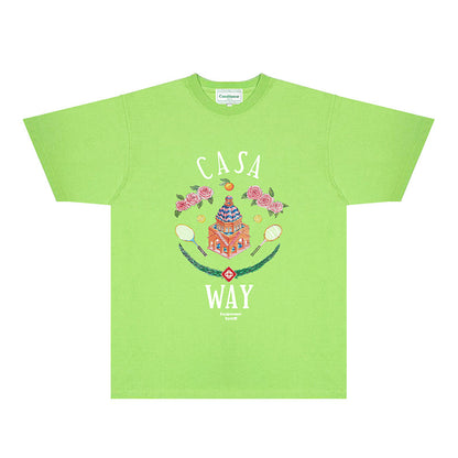 Casablanca T Shirts Fashion Print Street