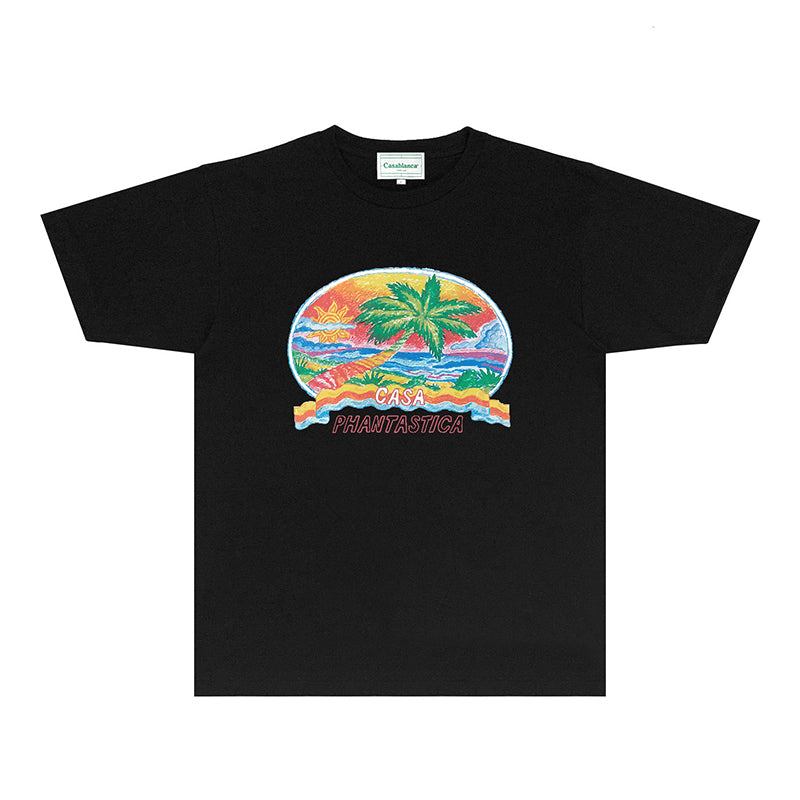 Casablanca T Shirts Fashion Print Street