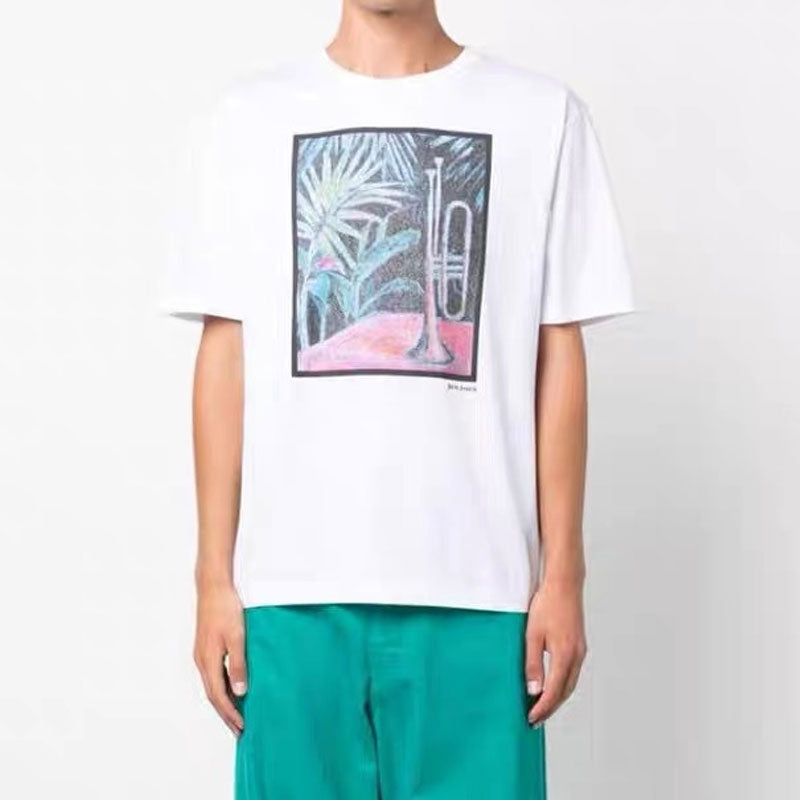 Palm Angle T Shirts Nostalgic Oil Painting Couple