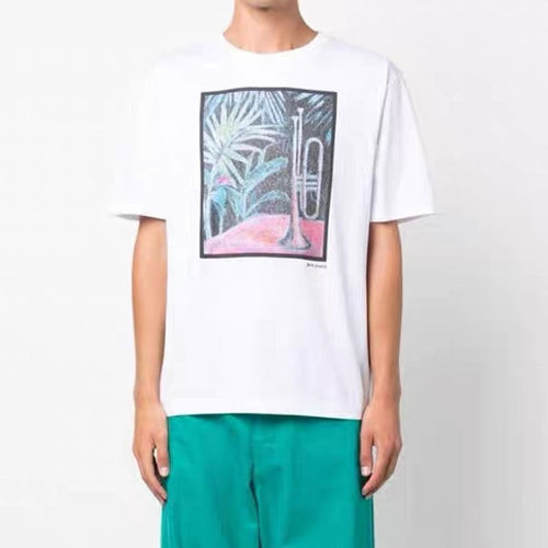 Palm Angle T Shirts Nostalgic Oil Painting Couple