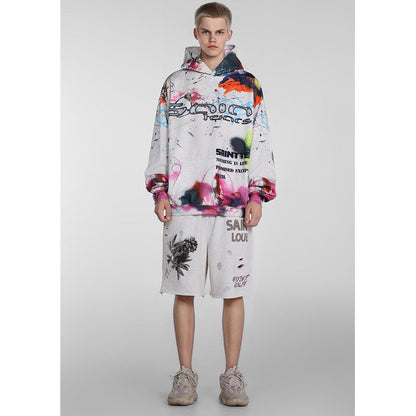 Unisex Hoodies Saint michael Painted Loose Hoodie