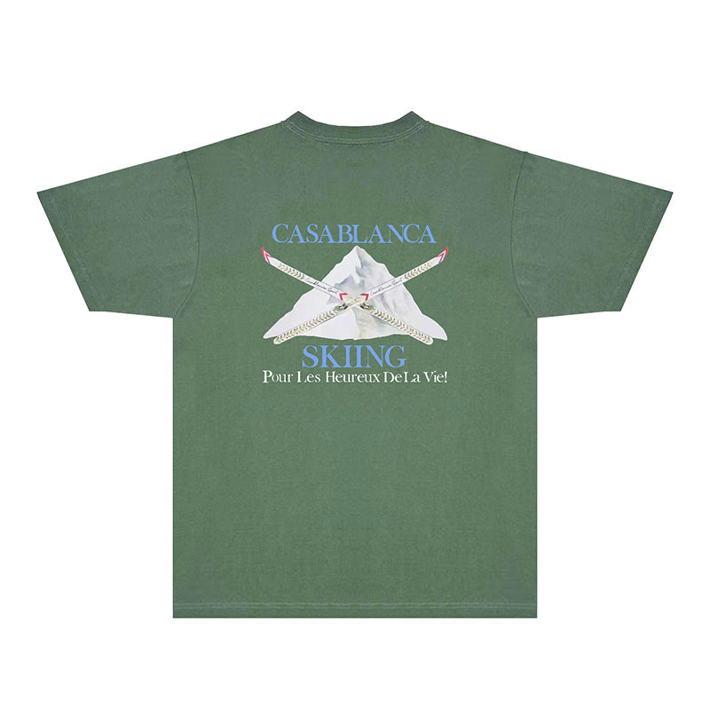 Casablanca T Shirts Fashion Print Street