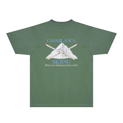 Casablanca T Shirts Fashion Print Street