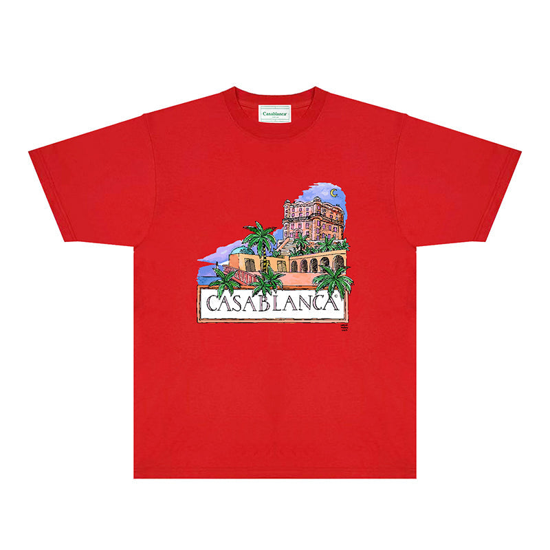 Casablanca T Shirts Fashion Print Street