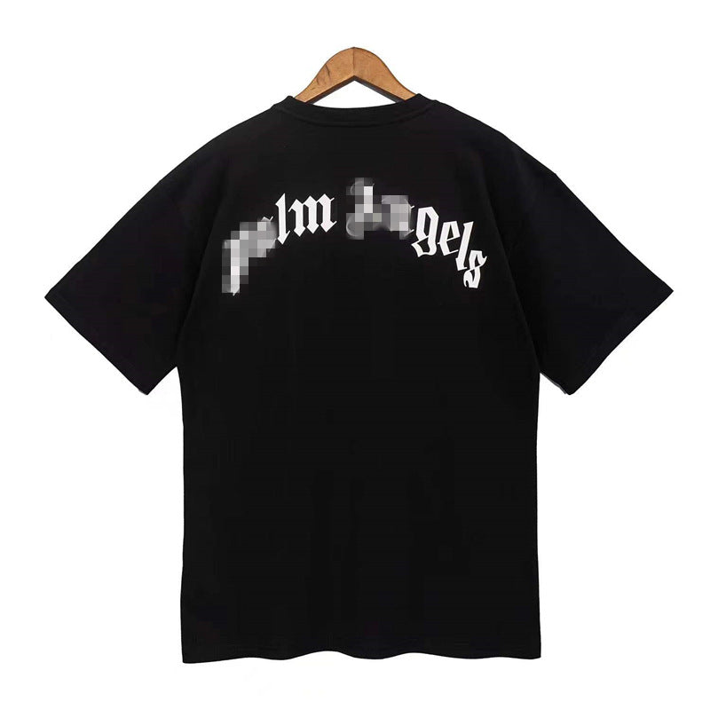 Palm Angels T Shirts Palm Angels Letter Print Short-Sleeve T-shirt Men's Loose