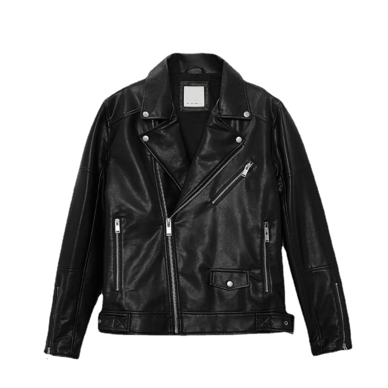 Men Motorcycle Jacket Autumn and Winter Faux Leather Motorcycle Jacket Jacket 3427/301
