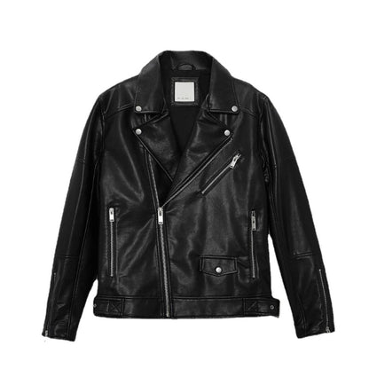 Men Motorcycle Jacket Autumn and Winter Faux Leather Motorcycle Jacket Jacket 3427/301