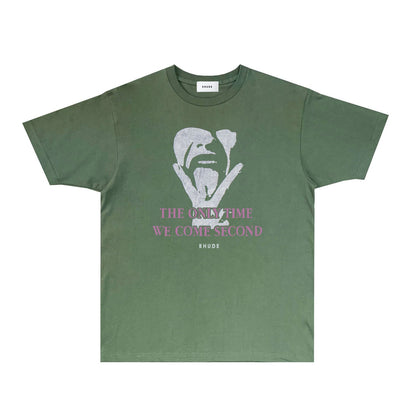 Rhude T Shirts Printed Trendy Pure Cotton