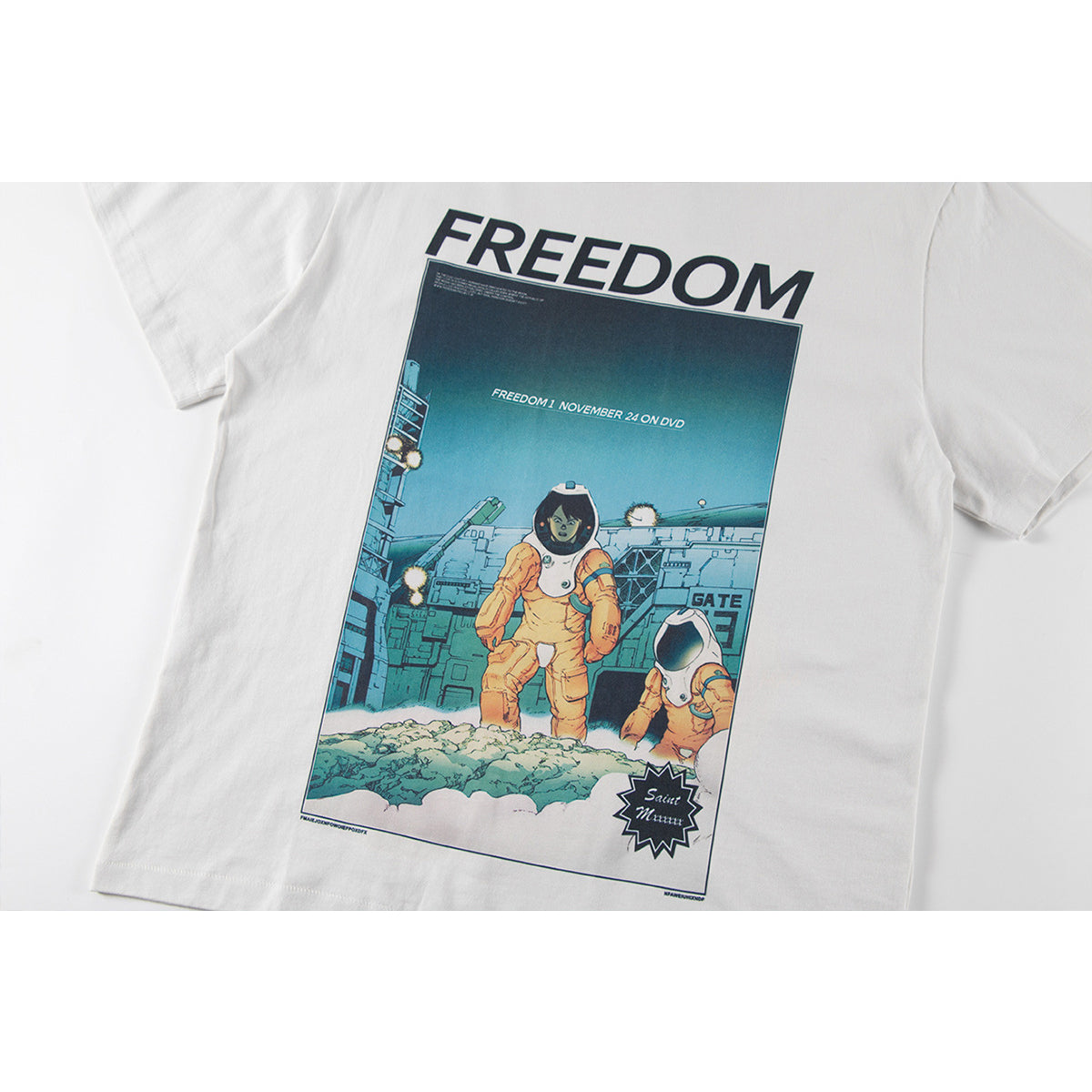 Unisex T-Shirts Saint Michael FREEDOM Loose Casual T-Shirt