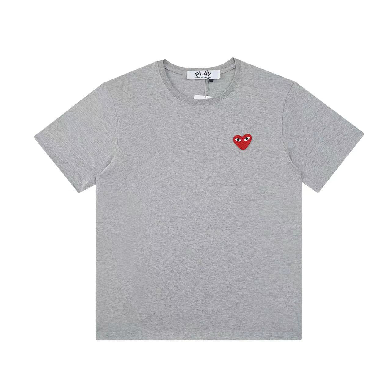 CDG Be Kind T Shirt CDG Classic Red Heart Embroidery Couple Short Sleeve T-shirt