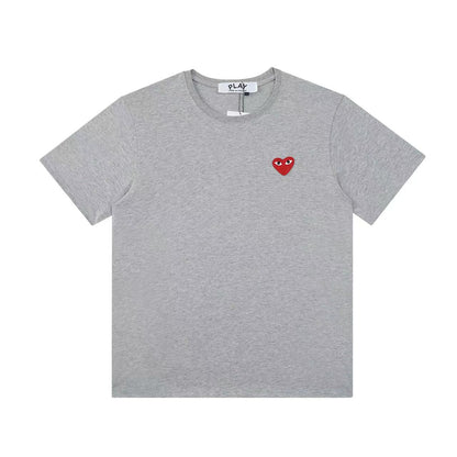 CDG Be Kind T Shirt CDG Classic Red Heart Embroidery Couple Short Sleeve T-shirt