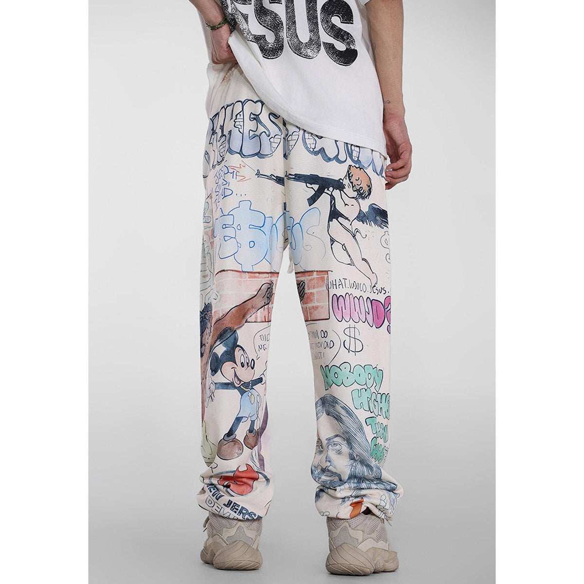 Unisex Pants Saint Michael Trendy Loose Casual Pants