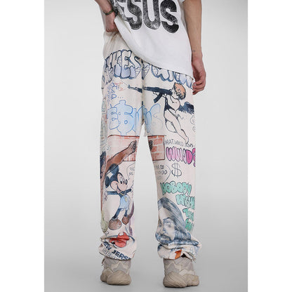 Unisex Pants Saint Michael Trendy Loose Casual Pants