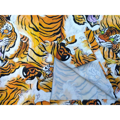 GUILTYPARTIES TIGER Shirts Tiger print casual short-sleeved shirt