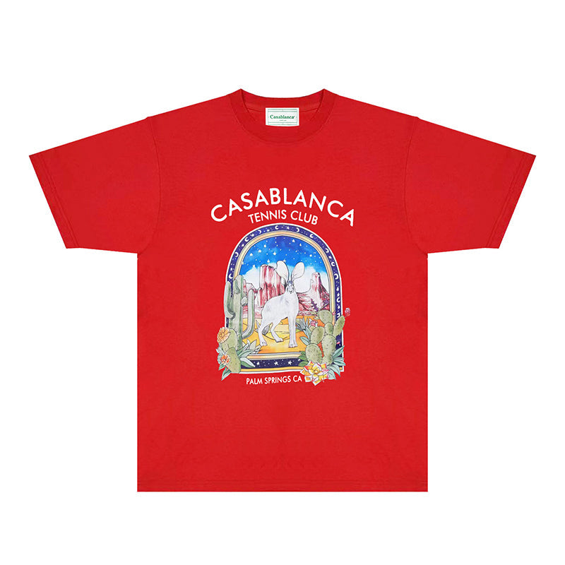 Casablanca T Shirts Fashion Print Street