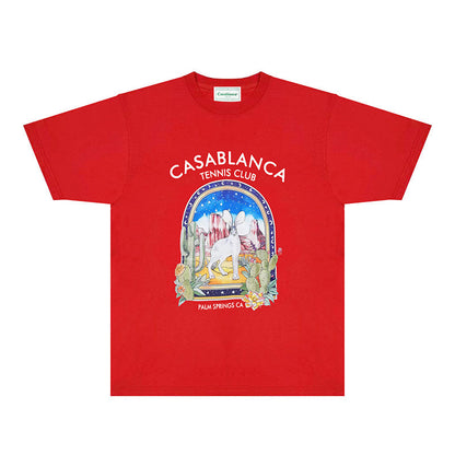 Casablanca T Shirts Fashion Print Street