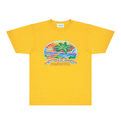 Casablanca T Shirts Fashion Print Street