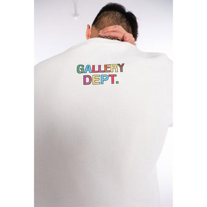 Unisex T-Shirts GALLERY DEPT Hand-painted Color Letter Print Loose T-shirt