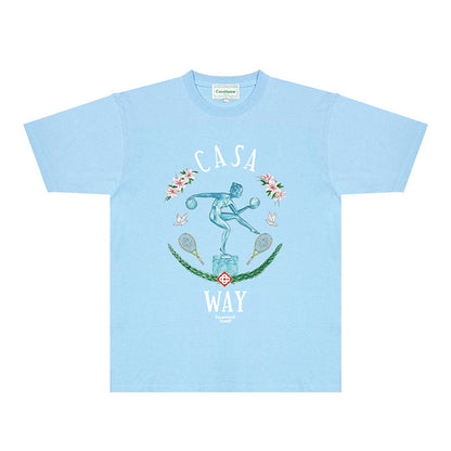 Casablanca T Shirts Fashion Print Street