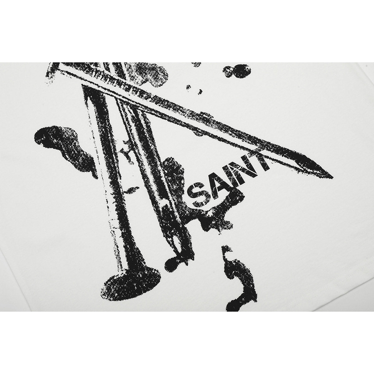 Unisex T-Shirts Saint Michael Fun Nail Print Casual Loose T-Shirt