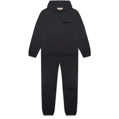 Fog Essentials Hoodie & Pant 2 Piece Set Sweater Black Letters Flocking