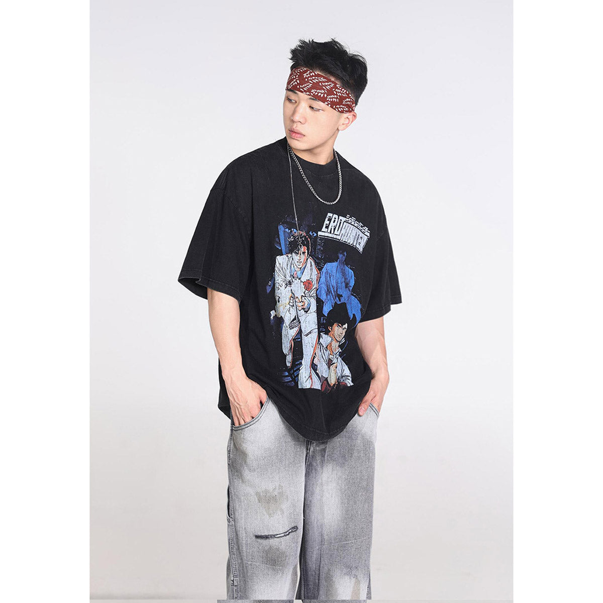 Unisex T-Shirts ERD Anime Loose Casual T-Shirt