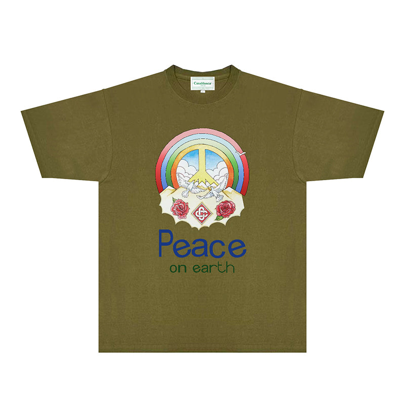 Casablanca T Shirts Fashion Print Street