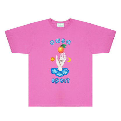 Casablanca T Shirts Fashion Print Street