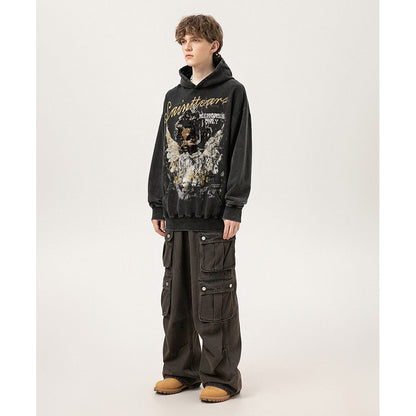 Unisex Hoodies Saint Michael Angel Boy Pattern Loose Hoodie