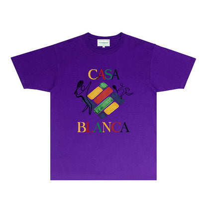 Casablanca T Shirts Fashion Print Street