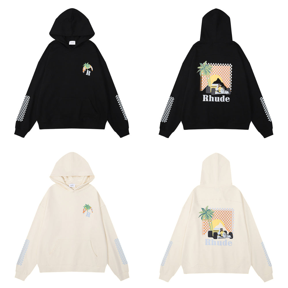 Rhude Hoodie Formula Racing Printed Hooded Sweater Jacket