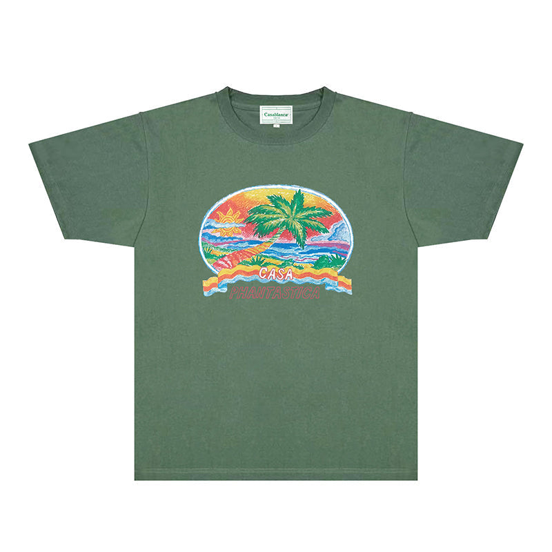 Casablanca T Shirts Fashion Print Street