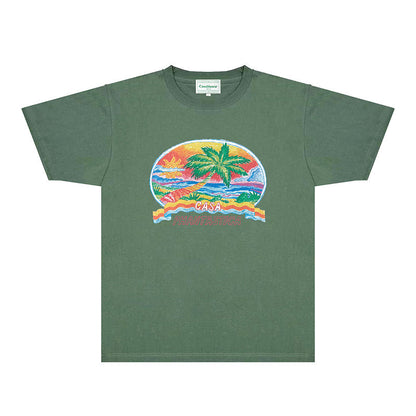 Casablanca T Shirts Fashion Print Street