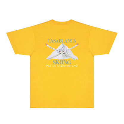 Casablanca T Shirts Fashion Print Street