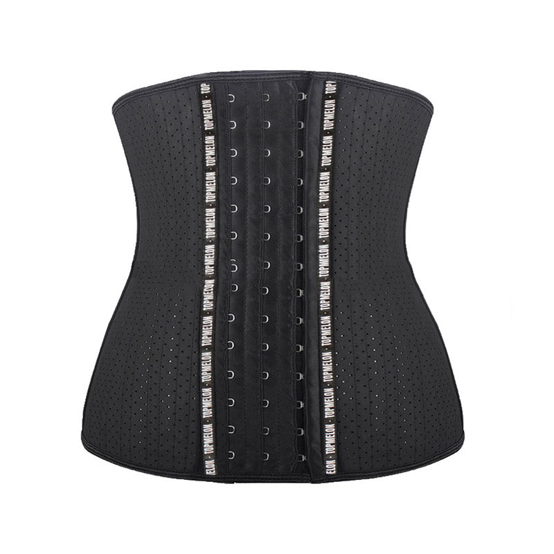 Natural Rubber Steel Rib Eyelet Breathable Waistband Sports Corset Shapewear