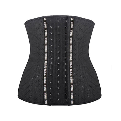 Natural Rubber Steel Rib Eyelet Breathable Waistband Sports Corset Shapewear