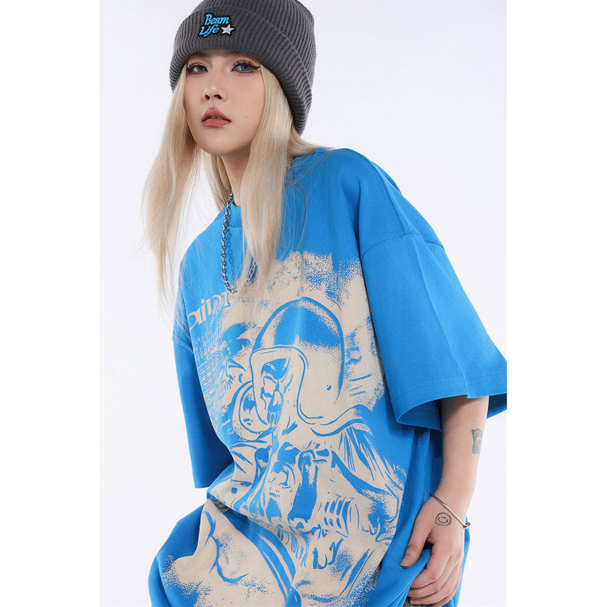 Unisex T-Shirts Saint Michael Vintage Comic Loose Short Sleeves