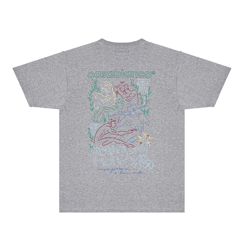 Casablanca T Shirts Fashion Print Street