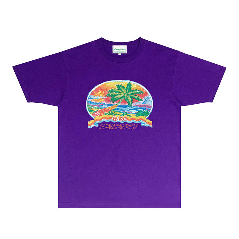 Casablanca T Shirts Fashion Print Street