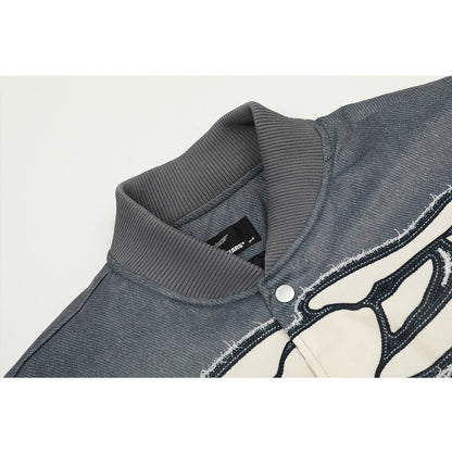 Unisex Baseball Jersey Saint Michael Skeleton Pattern Packet