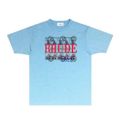 Rhude T Shirts Printed Trendy Pure Cotton