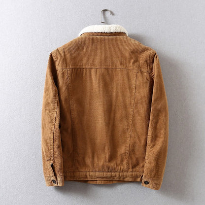 Women Cotton Coat Corduroy Fleece Jacket Casual