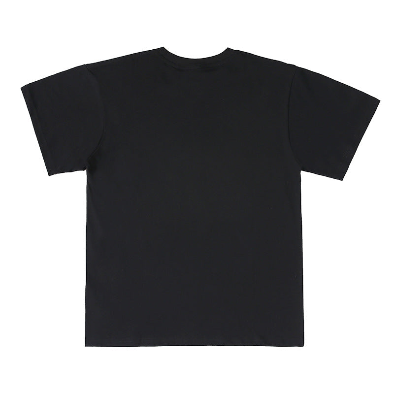 Vlone T Shirts Clown Flame Large V Printed Short Sleeve T-shirt Men's and Women's High Street BF Style Loose Half Sleeve