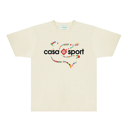 Casablanca T Shirts Fashion Print Street