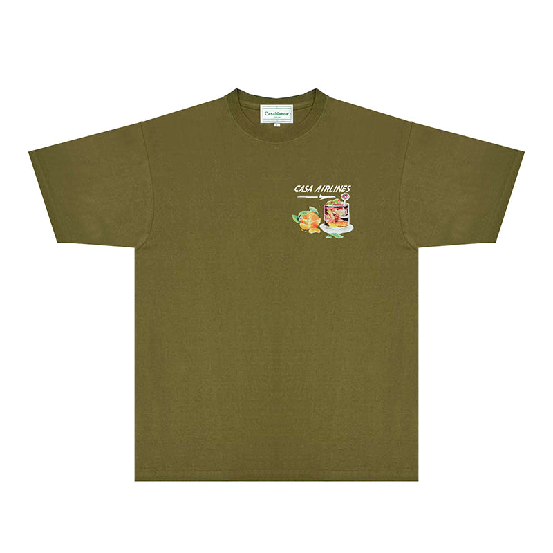 Casablanca T Shirts Fashion Print Street