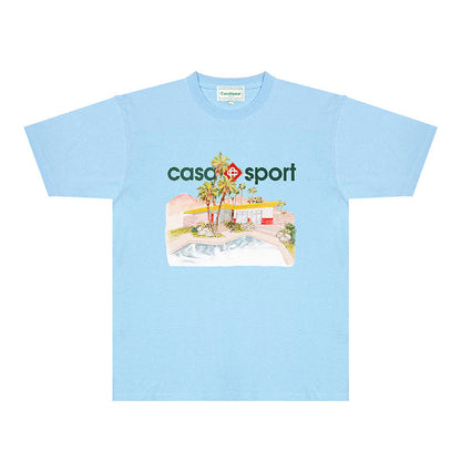 Casablanca T Shirts Fashion Print Street