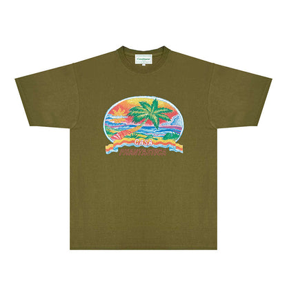 Casablanca T Shirts Fashion Print Street