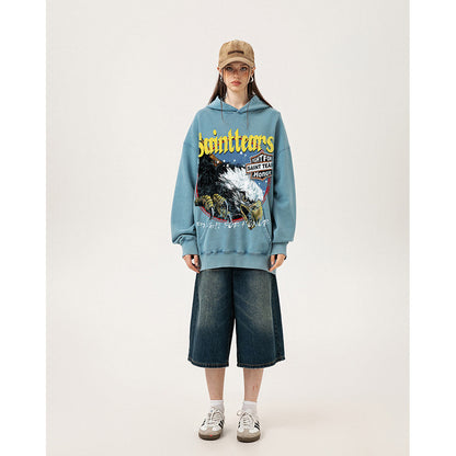 Unisex Hoodies Saint Michael Old Loose Sweater