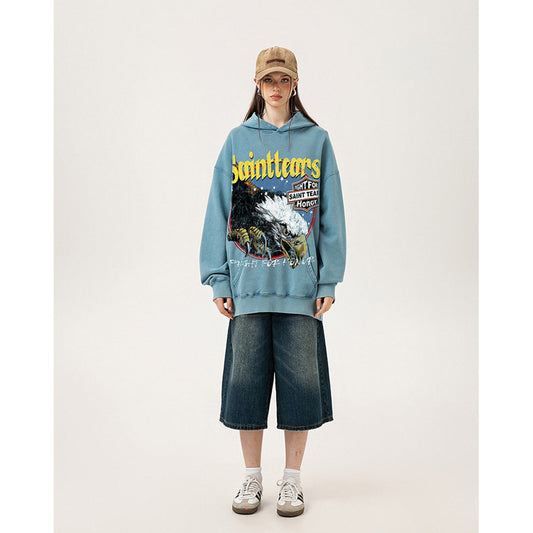 Unisex Hoodies Saint Michael Old Loose Sweater
